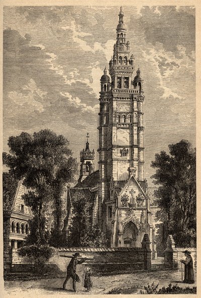 Eglise Notre Dame de Croaz Batz a Roscoff - Finistere - Brittany - "PATRIE "の刻印 - DESCRIPTION PECTURESSE DE LA FRANCE EN 6 VOLUES BY LUCIEN HUARD - 19世紀末 作： Unknown artist