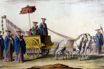 戦車に乗った明朝の皇帝-J.フェラリオ編「Le costume ancien et moderne」に掲載。ミラノ 作： Unknown artist