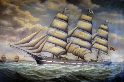 イギリスのクリッパー、エリス・ユルトン号」 19世紀の匿名の絵画。サンマロ市、市立美術館 作： Unknown artist