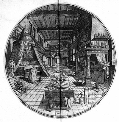 Amphitheatrum sapientiae aeternae "のエングレーヴィング。(永遠の知恵の円形劇場）（Hamburg: n.n. 作： Unknown artist