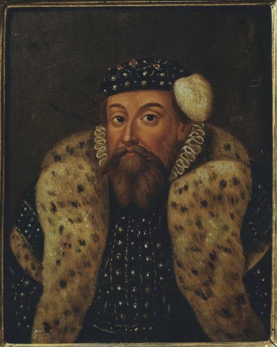 Eric XIV de Suede - スウェーデン王エリック14世（1533-1577）の肖像、匿名 .木に油彩。寸法：19x15 cm。ストックホルム国立博物館 作： Unknown artist