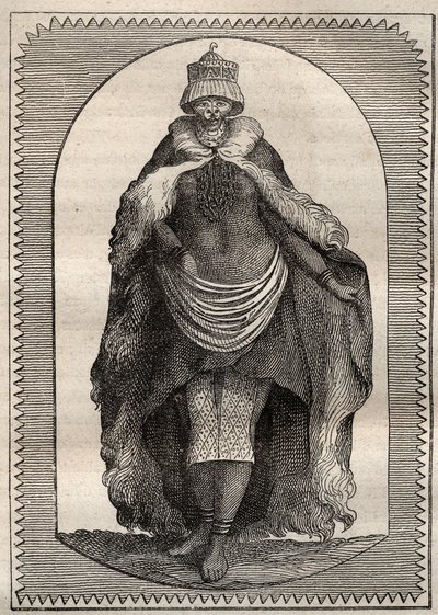 アンダース・スパルマン（1748-1820）による南アフリカ内陸部への遠征（1775年）：ホッテントテ（女性コイコイ） - 図版は "The Great Mariners of 18 century "より引用。 作： Unknown artist