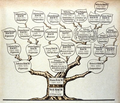 バッハ家の家系図 作： Unknown artist