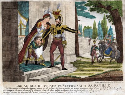 ヨセフ（ヨゼフ）アントニ・ポニャトウスキー王子（1763-1813）の家族との別れ、当時の刻印 作： Unknown artist