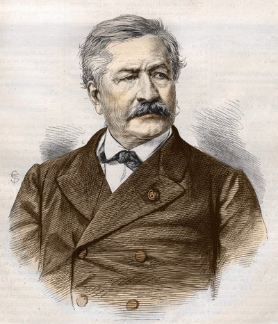 フェルディナン・ド・レセップス（1805-1894）、エングレービング、ビアンケッティ・コレクション 作： Unknown artist