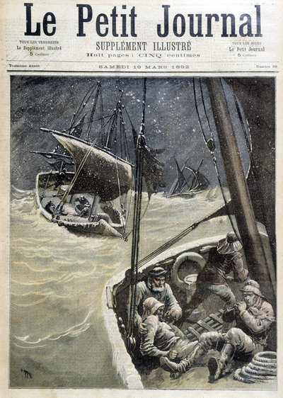 ニューファンドランドの漁師たち - 1892年3月19日付「The Petity Journal」にて 作： Unknown artist