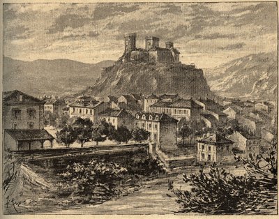 フォワ、アリエージュ、オクシタニー - "PATRIE "の刻印 - DESCRIPTION PECTUREQUIREQUE DE LA FRANCE EN 6 VOLUES BY LUCIEN HUARD - 19世紀末 作： Unknown artist