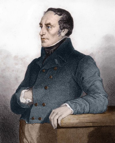 François Guizot (1787 - 1874), フランスの政治家、歴史家 - 『Histoire de la vitique et privée de Louis Philippe』に掲載されている彫刻。 作： Unknown artist