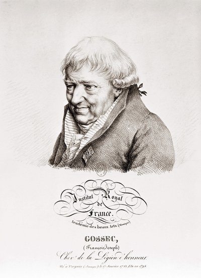 フランソワ・ジョセフ・ゴセック（François Joseph Gossec）。フランスの作曲家。1734-1829 作： Unknown artist