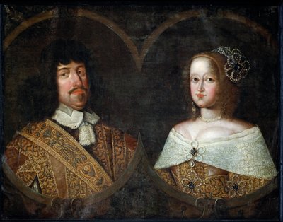 デンマークのフレデリク3世とブランズウィック-リューネブルクの妻ソフィアアマリア、1643年頃（キャンバスに油彩） 作： Unknown artist