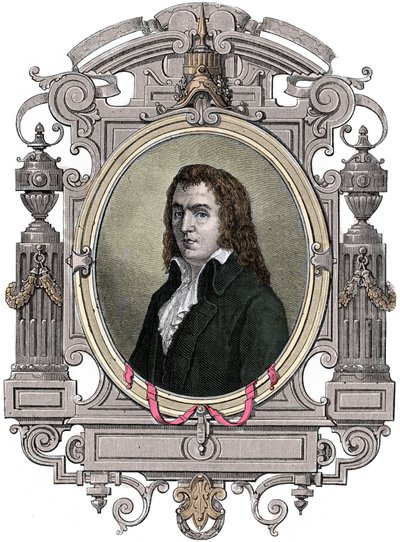 フランス革命"Francois Babeuf dit Gracchus (1760-1797) revolutionaireの肖像" 19世紀のエングレーヴィング。 作： Unknown artist