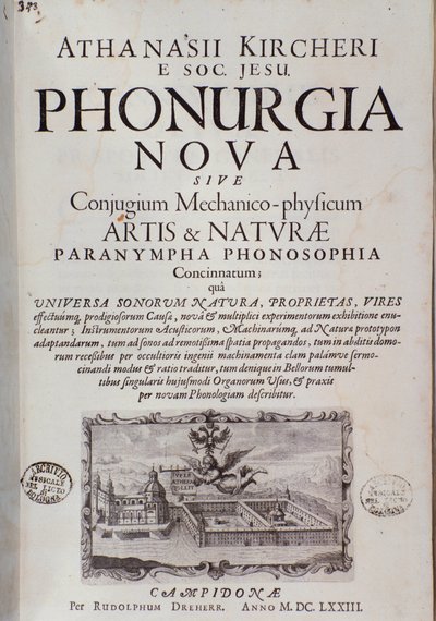 Phonurgia nova（1673年）の正面図 作： Unknown artist