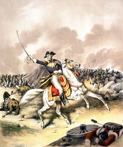 1812年、ニューオーリンズの戦いでのアンドリュー・ジャクソン将軍（1767～1845）。 作： Unknown artist