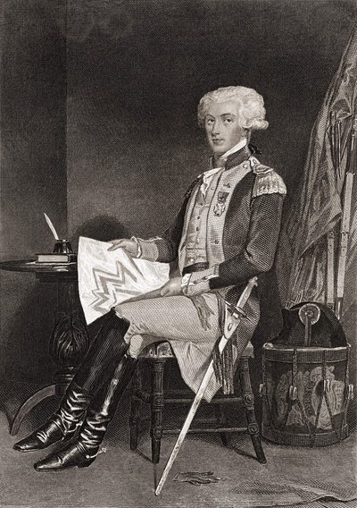 ラ・ファイエット（ラファイエット）将軍（1757-1834）。 作： Unknown artist