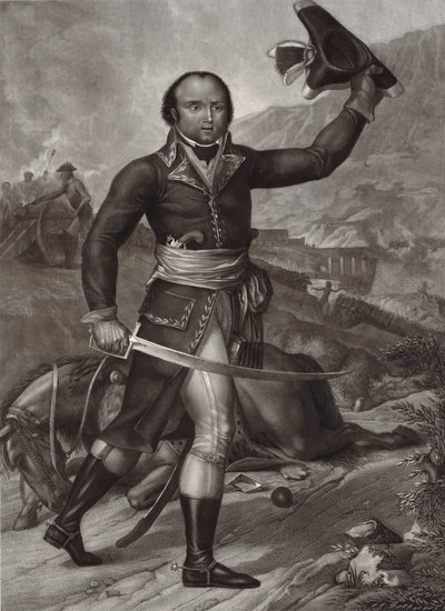 フランス共和国軍の将校服を着たトマ・アレクサンドル・デュマ将軍 -Alexandre Davy de la Pailleterie said Dumas (1762-1806) フランスの作家アレクサンドル・デュマの父であるフランス人将校 父 - le general Thomas Alexandre Davy de la Pailleterie (1762-1806) 作： Unknown artist