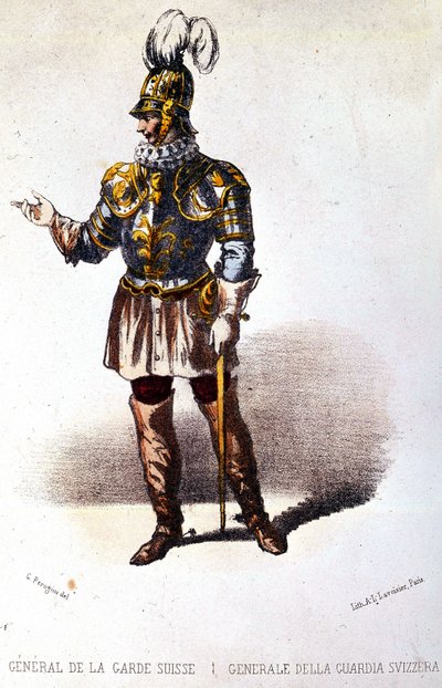 1860年頃のスイス衛兵の将軍 作： Unknown artist