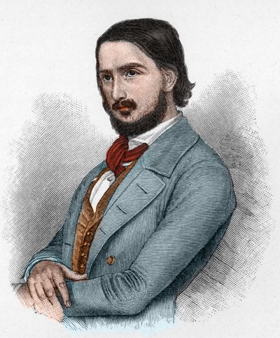 Georg Friedrich Rudolph Theodor Herwegh (1817-1875) ドイツの詩人、革命家、翻訳家。 作： Unknown artist