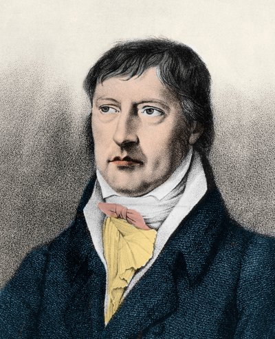 ゲオルク・ヴィルヘルム・フリードリヒ・ヘーゲル（1770-1831）イギリスの哲学者、1825年頃の版画 作： Unknown artist