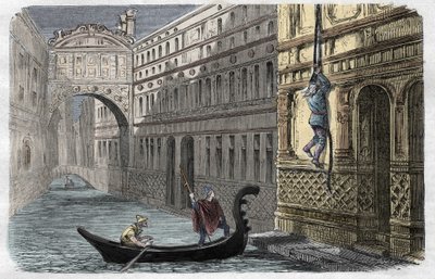 ジャコモ・カサノヴァ（1725-1798）が『リード』から脱出する様子（ヴェネツィア、10月31日 作： Unknown artist