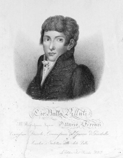 ジョヴァンニ・バティスタ・ヴェルーティ（1781-1861）、最後のオペラの去勢者。 作： Unknown artist