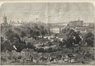 ハンブルク - ドイツ - 園芸博覧会 1869年 - ハンブルク - 国際園芸博覧会の公園 作： Unknown artist