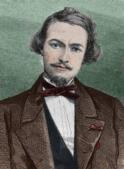 Henri Duveyrier (1840-1892), フランスの探検家 - Henri Duveyrierの肖像 東洋人、フランスの旅行者、地理学者 作： Unknown artist