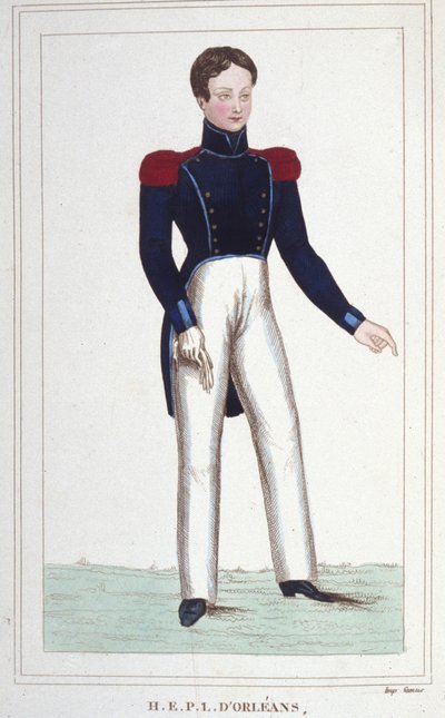 アンリ・ウジェーヌ・フィリップ・ルイ・ドルレアン、オマール公（1822-1897）。ルイ・フィリップ（フランス国王ルイ・フィリップ1世）の息子であるフランスの王子。1850年制作のエングレーヴィング 作： Unknown artist