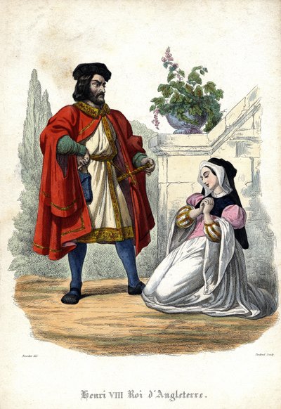 ヘンリー8世（1491年〜1547年）とアン・デ・ブーリン（アンナまたはアン・ボーリン、アン・ビュレン 作： Unknown artist