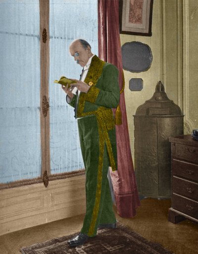 Henri de Regnier (1864-1936) アカデミーに行く前の自宅でのフランス人作家 作： Unknown artist