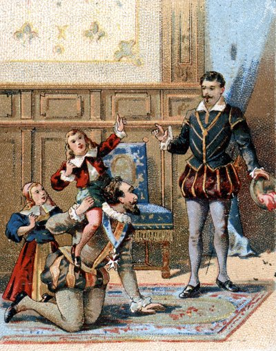 フランス王アンリ4世（1553-1610）が子供たちと遊ぶ様子 作： Unknown artist
