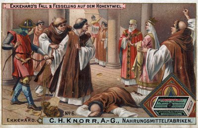 History of Ekkehard IV of St. Gallen (St. Gallen) or Eckhard, Eckhart (980 -1057) erudit, and Latin poet.The fall of Ekkehard and its chings at Hohentwiel. 作： Unknown artist