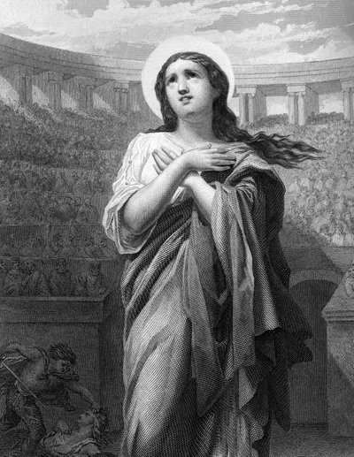 ホーリー・フェリシティ未亡人とローマの殉教者。(II c.)の『聖なる女性たち』に収録されている。1852年 作： Unknown artist
