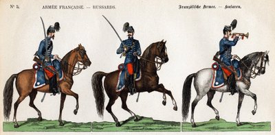 フランス軍のユサール 作： Unknown artist