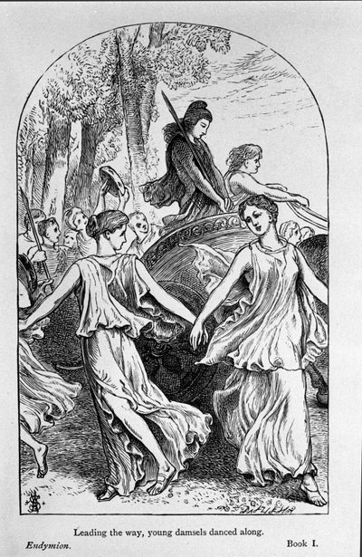 詩人ジョン・キーツ(1795-1821)の「エンディミオン」の挿絵 19世紀 作： Unknown artist