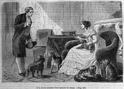 1872年の「Le Diary du dimanche」に掲載されたスタンダールの「La Chartreuse de Parma」の挿絵。 作： Unknown artist