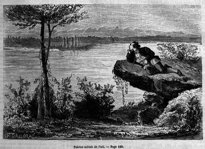 1872年の「Le Diary du dimanche」に掲載されたスタンダールの「La Chartreuse de Parma」の挿絵。 作： Unknown artist