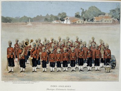 イギリス領インドの歩兵隊 - 彫刻、19世紀後半 作： Unknown artist