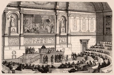 フランスのパリ、下院の会議での国会の内部ビュー 作： Unknown