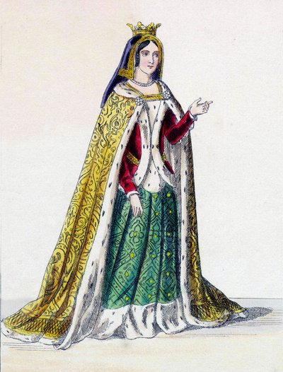カトリック教徒として知られるカスティーリャの女王イザベラ1世（1451-1504）。 作： Unknown artist