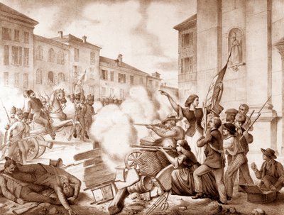 イタリア統一（リソルジメント（1848〜1870））：ブレシアの10日間（3月23日〜4月1日）のエピソード 作： Unknown artist