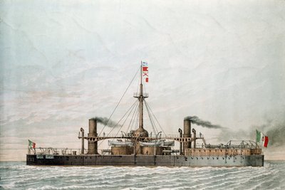 イタリアの戦艦カイオ・デュイリオ（プリント 作： Unknown artist