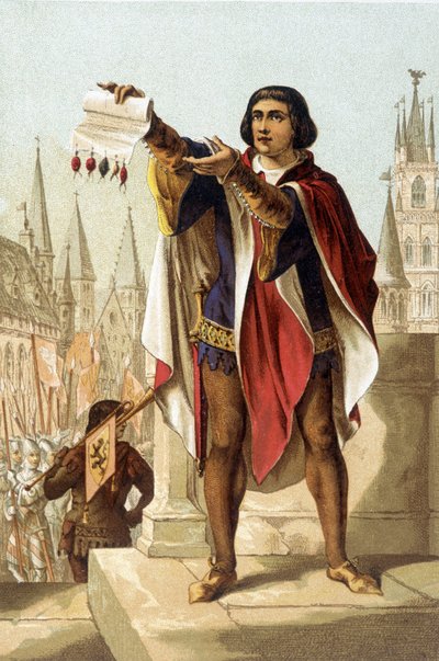 ヤコブ・ファン・アルテヴェルデ。ゲントのブルジョワ（1290年～1345年）。1880年のクロモリ・グラフィー。 作： Unknown artist