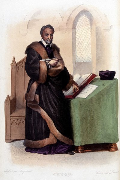 Jacques Amyot (1513-1593), フランスの人文主義者、作家 - "Le Plutarque francais", Ed.Mennechet 作： Unknown artist
