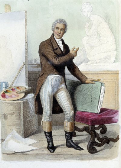 Jacques Louis David フランスの画家・漫画家（1748-1825） Ed.Mennechet, "Le Plutarque francais" (英語) 作： Unknown artist