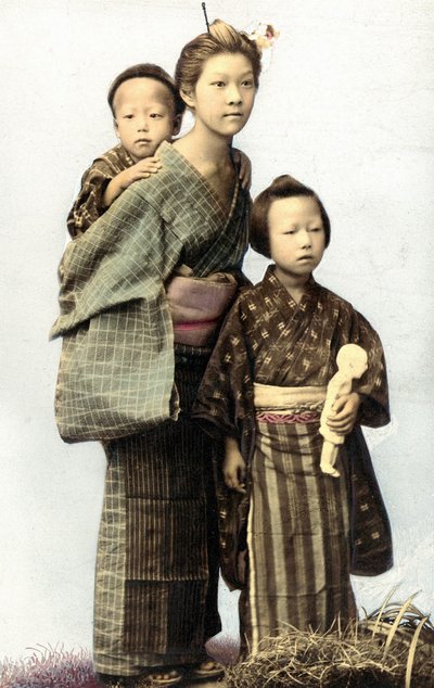 日本の子供たち 19世紀後半 作： Unknown artist