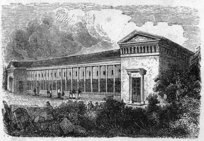 1861年、パリの植物園：カーナッシェの動物たちの宿舎。 作： Unknown artist