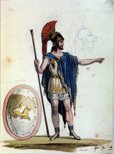 ジェイソンのキャラクター。ルイジ・ケルビーニ（1760-1842）のオペラ『メデ』のために、1822年から1823年にかけてスカラ座（イタリア・ミラノ）で上演された。 作： Unknown artist