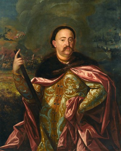 ジャン III ソビエスキ - ジョン III ソビエスキ (1629-1696)、ポーランド王、リトアニア大公の肖像 - 匿名 - 17 世紀の最後の四半期。 - キャンバスに油彩 - 128x108,5 - ヴィラヌフ宮殿博物館 作： Unknown artist