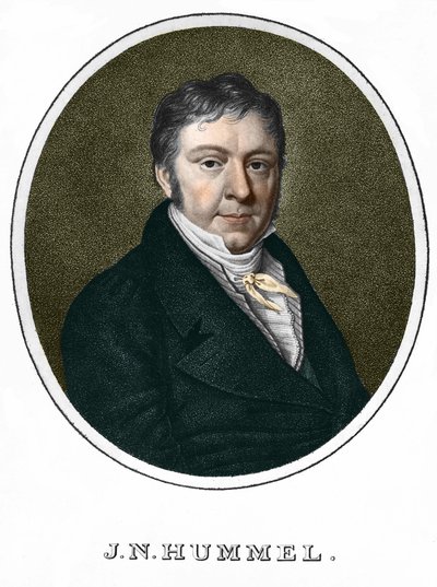 ジャン・ネポムセーヌ（Jean-Nepomucene）・フンメル（Johann Nepomuk Hummel）（1778-1837）。オーストリアのピアニスト、作曲家 作： Unknown artist