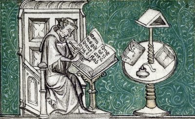 バラのロマンスを構成するジャン・ド・メン、1380年頃（ミニチュア） 作： Unknown artist